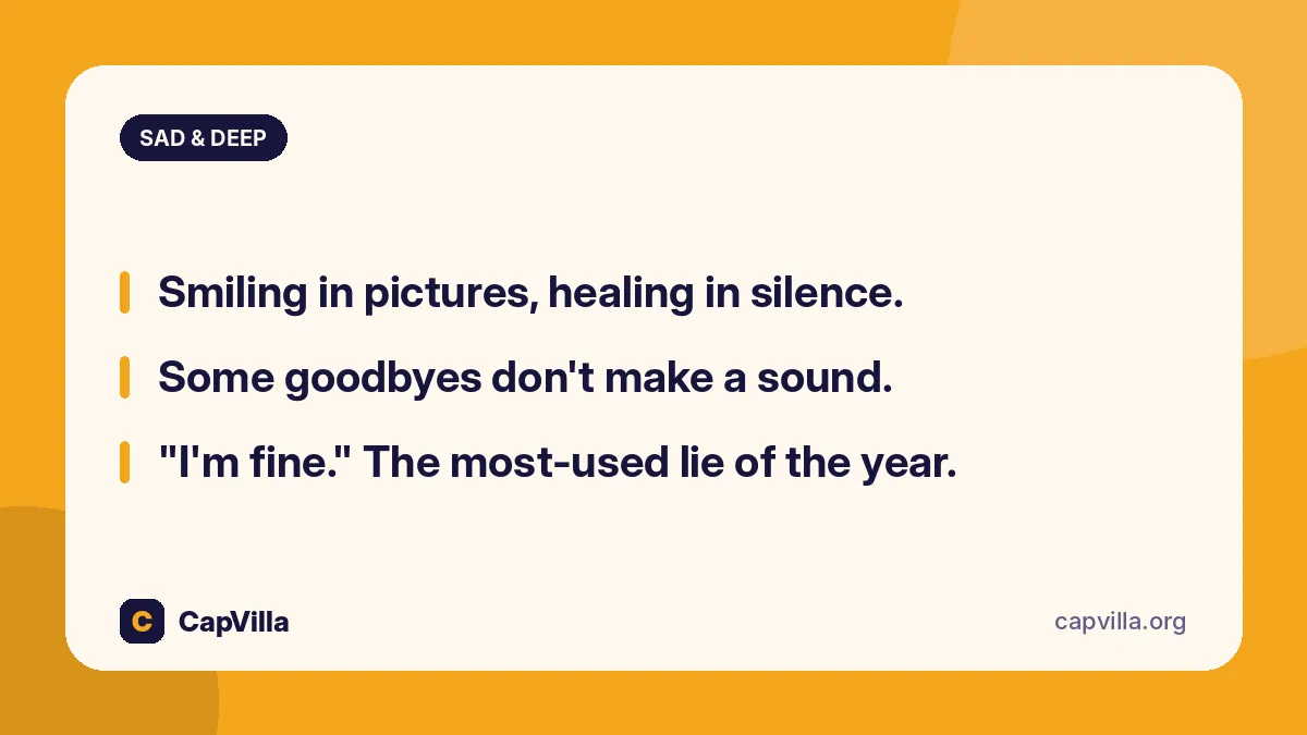 Caption for Instagram post sad and deep ideas