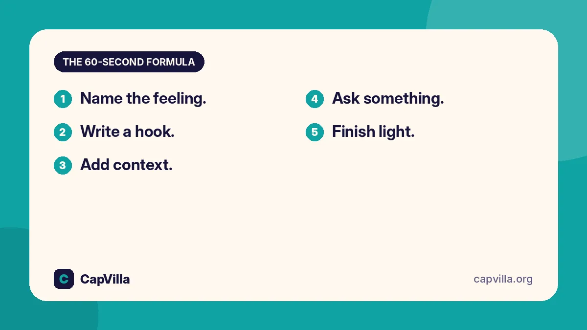 How to write a caption for Instagram post: hook, context, ask