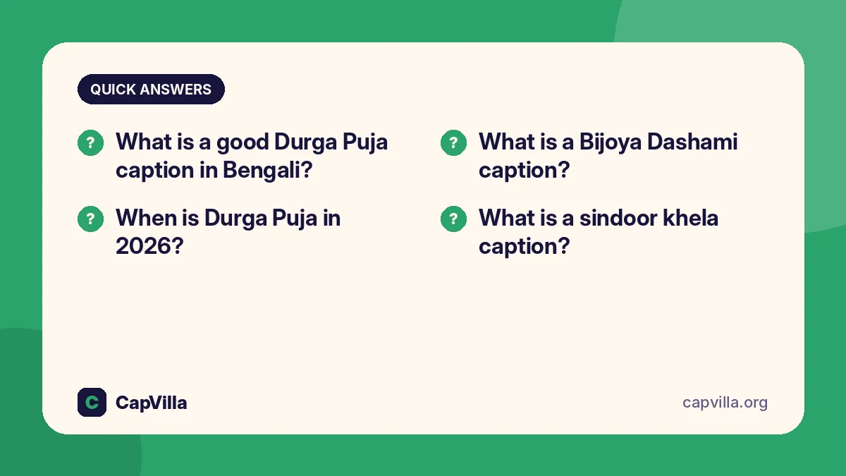 durga puja caption in bengali FAQs