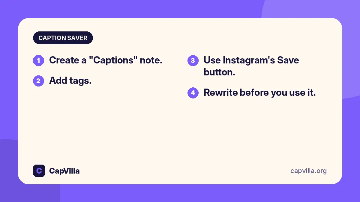 Instagram caption saver habit