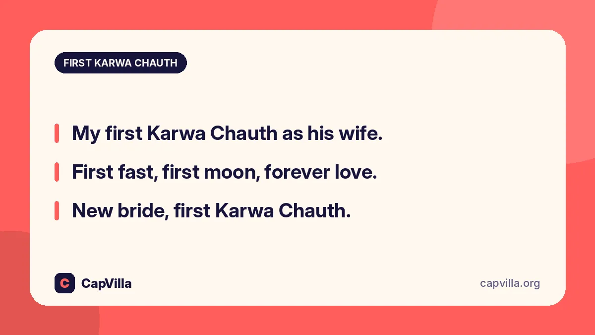 First karwa chauth captions